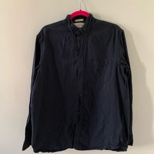 L.O.G.G H&M Navy Blue Button Down Shirt